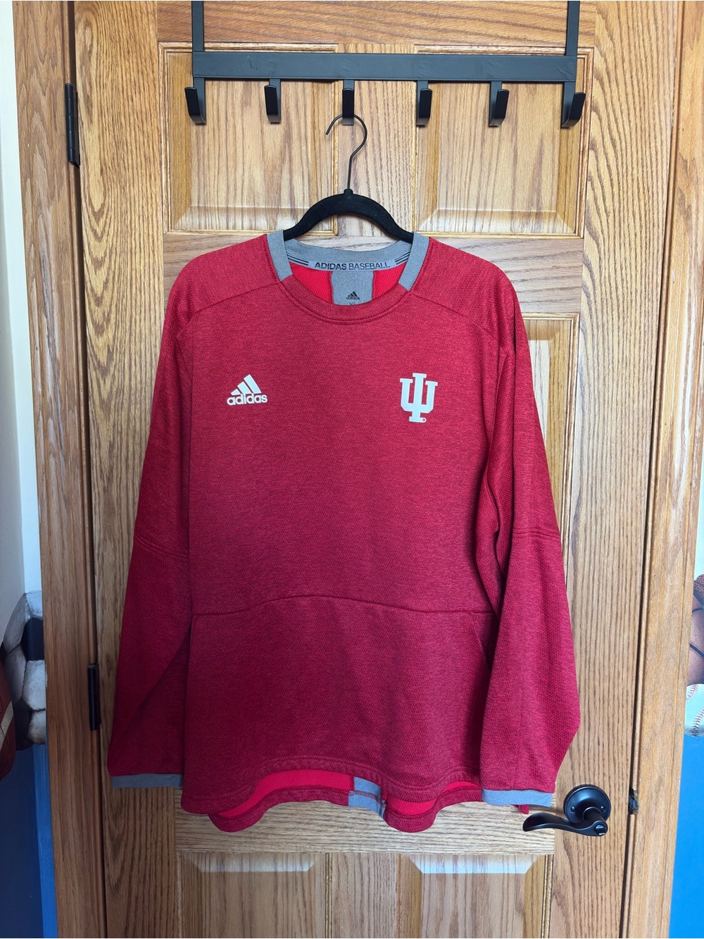 adidas Men’s Indiana University Red Crew Pullover